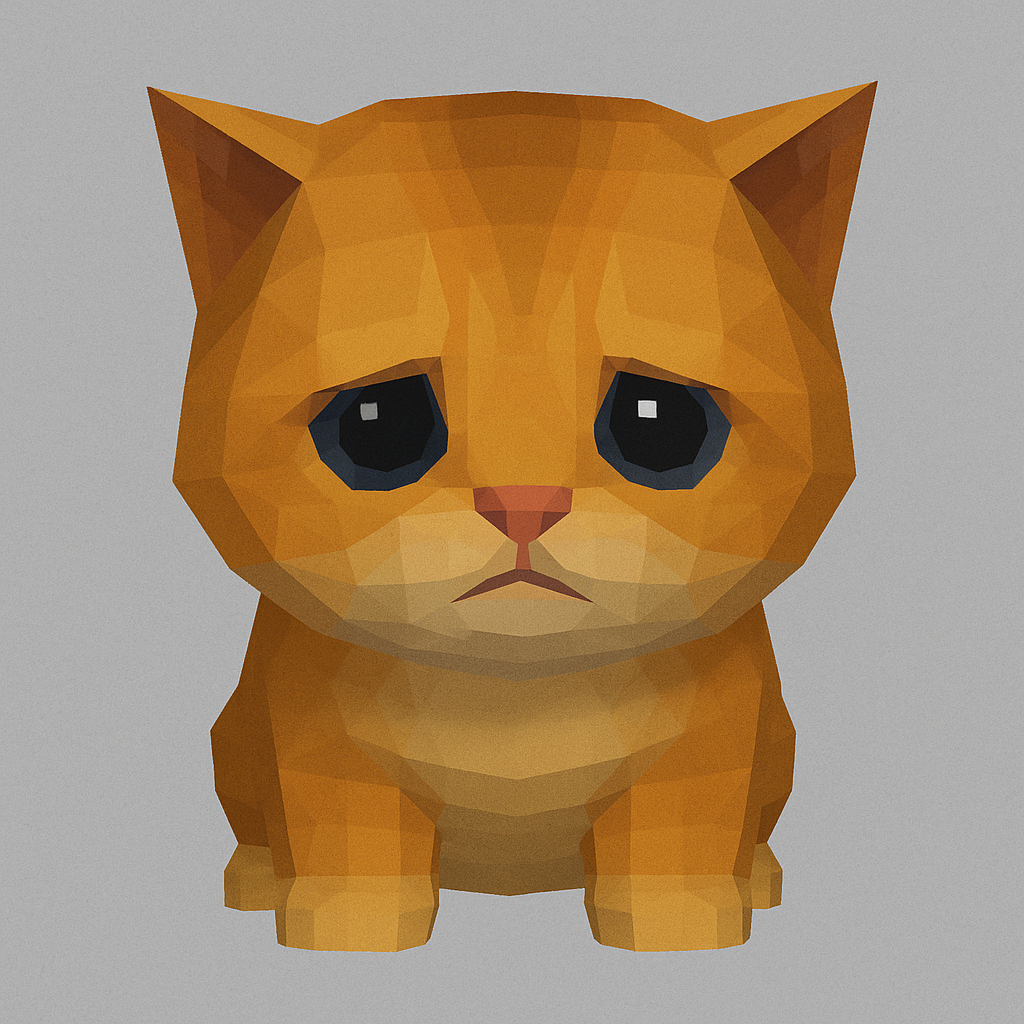 A cute cartoon kitty